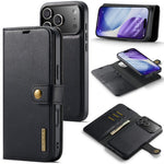 DG.MING for iPhone 18 Pro Max / 17 Pro Max Case Detachable Split Leather Phone Cover