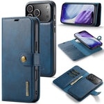 DG.MING for iPhone 18 Pro Max / 17 Pro Max Case Detachable Split Leather Phone Cover