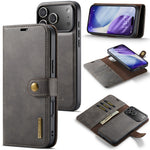 DG.MING for iPhone 18 Pro Max / 17 Pro Max Case Detachable Split Leather Phone Cover