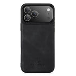 DG.MING For iPhone 18 Pro / 17 Pro Case PU Leather Covered PC + TPU Hybrid Phone Shell