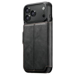 SUTENI Q-05 Plånboksfodral för iPhone 17 Pro, 2-i-1 avtagbart läderfodral med stativ