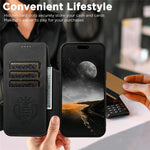 SUTENI J06 For iPhone 17 Pro Case Litchi Texture Leather Wallet Phone Shell Compatible with MagSafe
