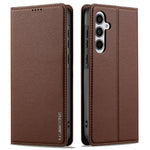 LC.IMEEKE L1 Series for Samsung Galaxy S25 FE Case PU Leather Wallet Stand Protective Phone Cover