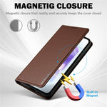 LC.IMEEKE L1 Series for Samsung Galaxy S25 FE Case PU Leather Wallet Stand Protective Phone Cover