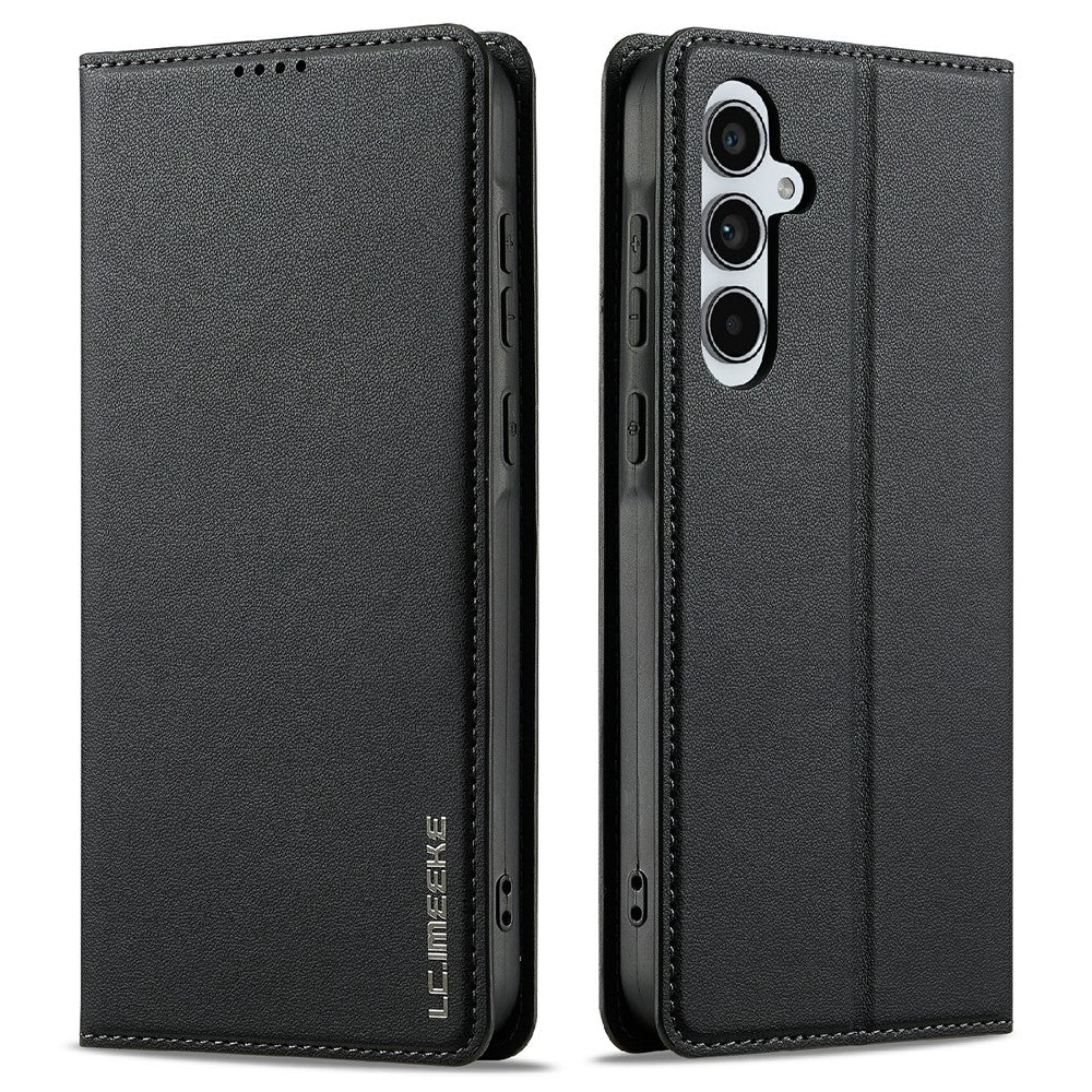 LC.IMEEKE L1 Series for Samsung Galaxy S25 FE Case PU Leather Wallet Stand Protective Phone Cover