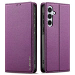 LC.IMEEKE L1 Series for Samsung Galaxy S25 FE Case PU Leather Wallet Stand Protective Phone Cover