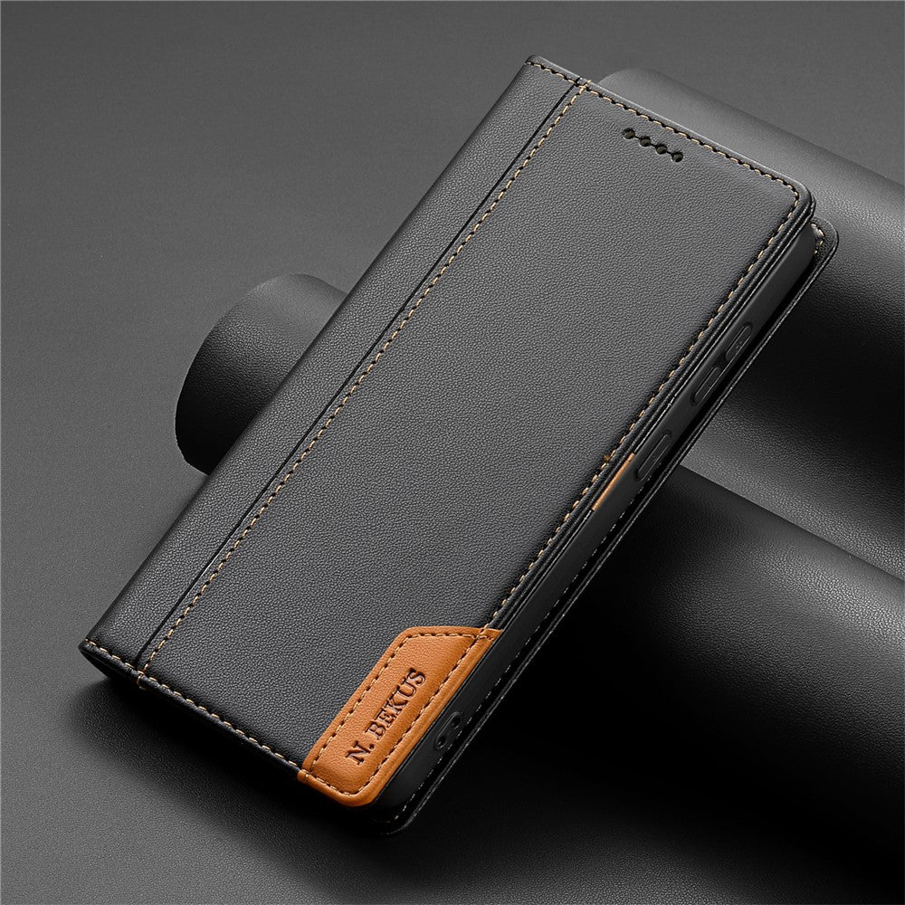 N.BEKUS P3 til Samsung Galaxy A18 5G / A18 4G / A17 5G / A17 4G / A26 5G, RFID-blokerende pung-etui i PU-læder med flipdesign