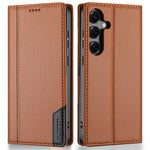 N.BEKUS P3 til Samsung Galaxy A18 5G / A18 4G / A17 5G / A17 4G / A26 5G, RFID-blokerende pung-etui i PU-læder med flipdesign