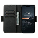 SUTENI J07 til iPhone 17-cover kompatibelt med MagSafe Litchi-tekstur læderpung telefoncover