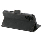 SUTENI J07 til iPhone 17-cover kompatibelt med MagSafe Litchi-tekstur læderpung telefoncover