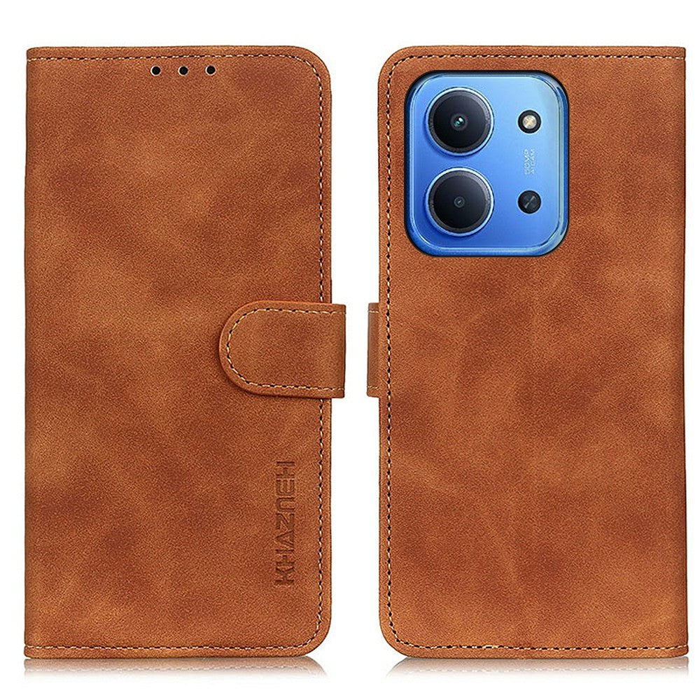 KHAZNEH For Xiaomi Redmi 15C 4G (Global) (171mm) / Poco C85 4G (171mm) Case PU Leather Retro Texture Phone Cover