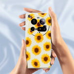 Xiaomi 15 Ultra-skal med solrosmönster och rak kant i TPU-fodral