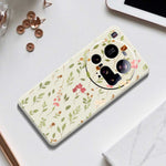 Xiaomi 15 Ultra-skal Litet blommigt bladmönster tryck rak kant TPU-mobilbaksida