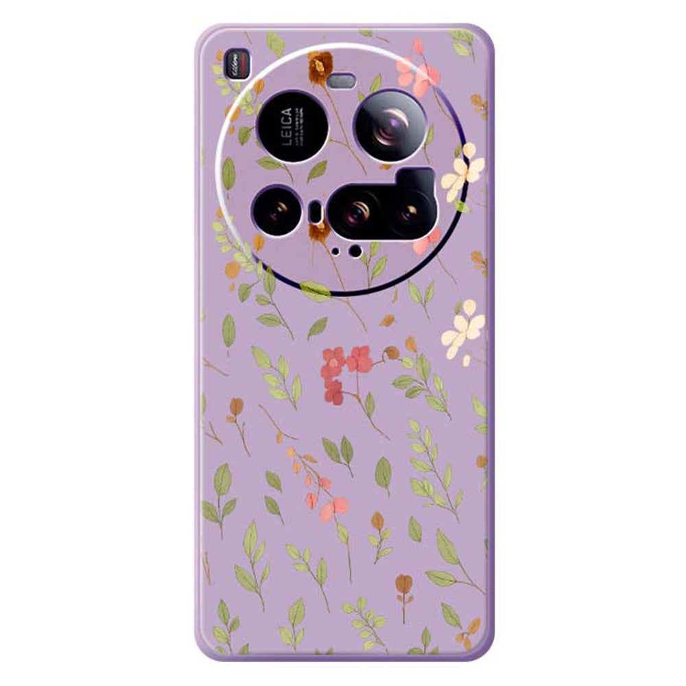 Xiaomi 15 Ultra-skal Litet blommigt bladmönster tryck rak kant TPU-mobilbaksida