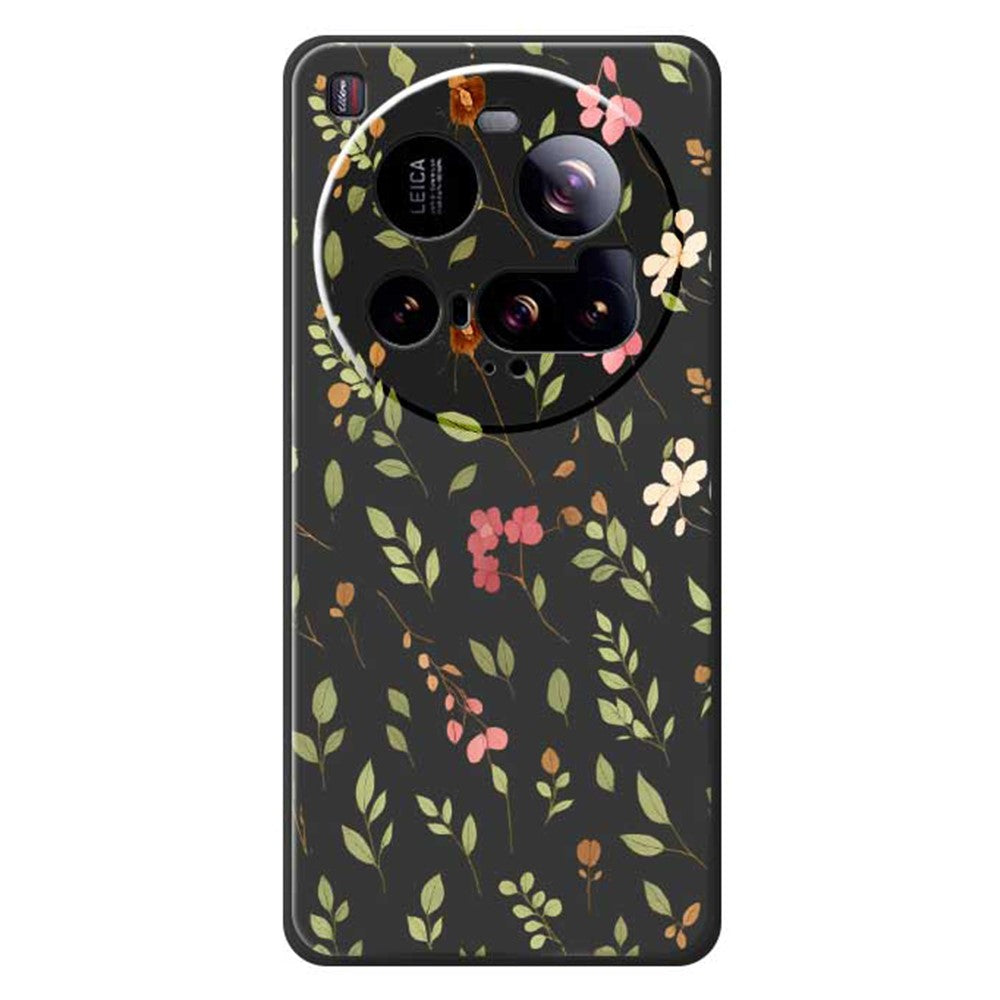 Xiaomi 15 Ultra-skal Litet blommigt bladmönster tryck rak kant TPU-mobilbaksida