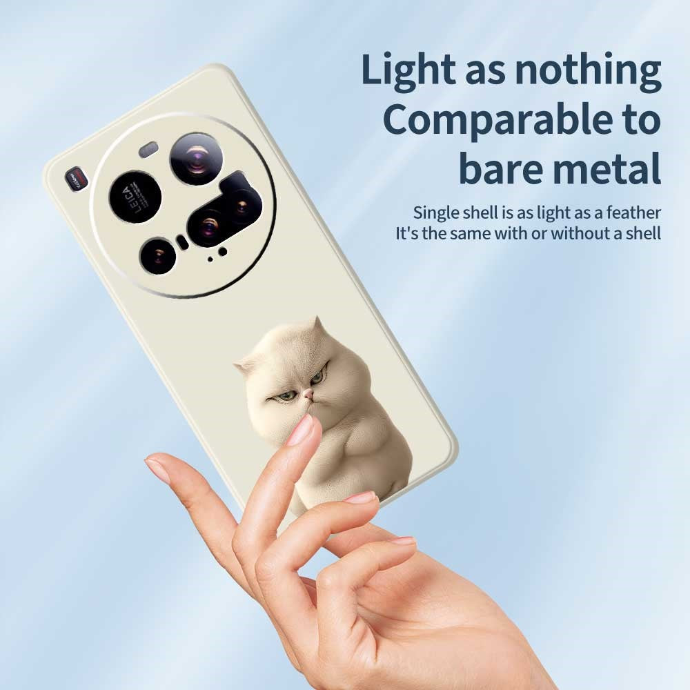 For Xiaomi 15 Ultra Case Angry Cat Pattern Printing Straight Edge TPU Phone Back Cover