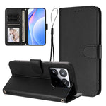For Xiaomi 15T Wallet Case RFID Blocking Calf Texture Leather Stand Phone Cover with Strap