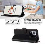 For Xiaomi 15T Leather Case Wallet Stand Phone Cover with Wrist Strap