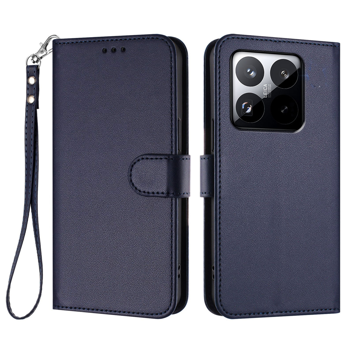 For Xiaomi 15T Leather Case Wallet Stand Phone Cover with Wrist Strap