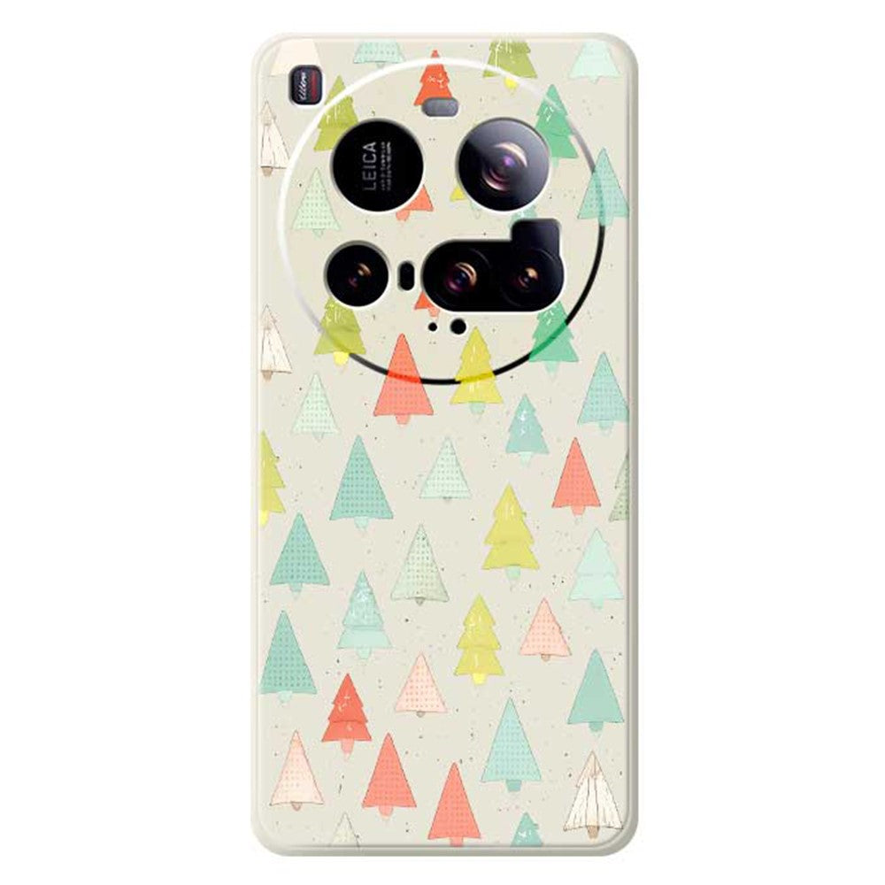 For Xiaomi 15 Ultra Case Colorful Trees Pattern Printing Straight Edge TPU Phone Back Cover