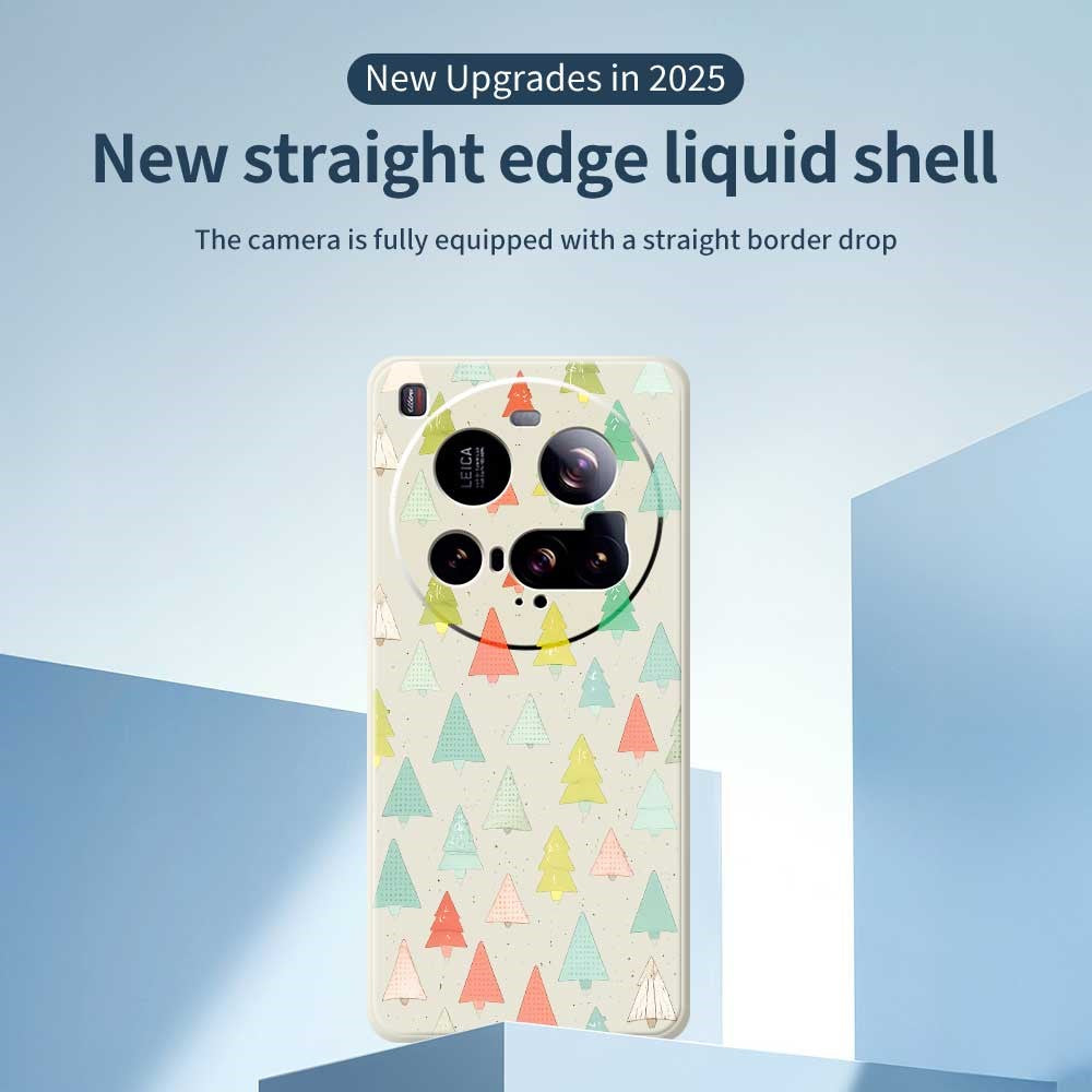 For Xiaomi 15 Ultra Case Colorful Trees Pattern Printing Straight Edge TPU Phone Back Cover