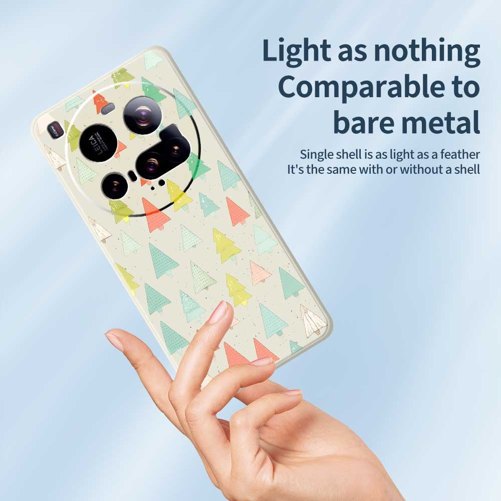 For Xiaomi 15 Ultra Case Colorful Trees Pattern Printing Straight Edge TPU Phone Back Cover