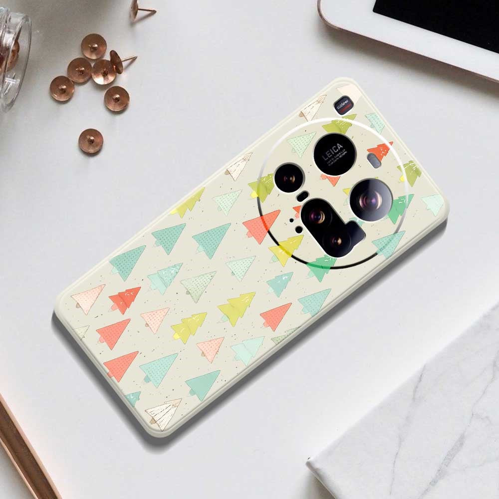 For Xiaomi 15 Ultra Case Colorful Trees Pattern Printing Straight Edge TPU Phone Back Cover
