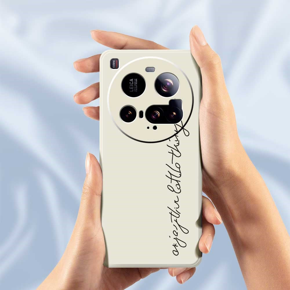For Xiaomi 15 Ultra Case WordArt Pattern Printing Straight Edge TPU Phone Back Cover