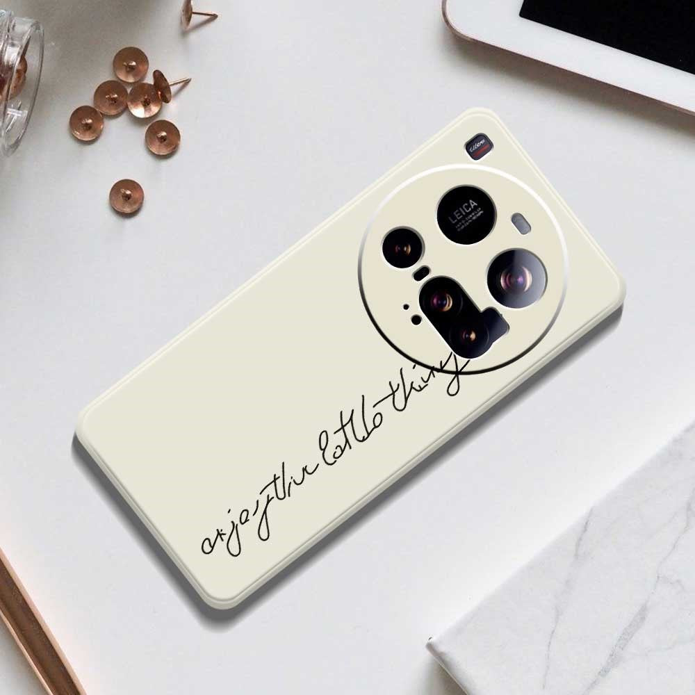 For Xiaomi 15 Ultra Case WordArt Pattern Printing Straight Edge TPU Phone Back Cover