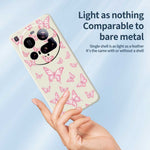 Xiaomi 15 Ultra-cover med lyserødt sommerfuglemønster og lige kant, TPU-cover