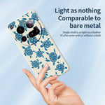 For Xiaomi 15 Ultra Case Blue Turtle Pattern Printing Straight Edge TPU Phone Back Cover