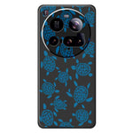 For Xiaomi 15 Ultra Case Blue Turtle Pattern Printing Straight Edge TPU Phone Back Cover