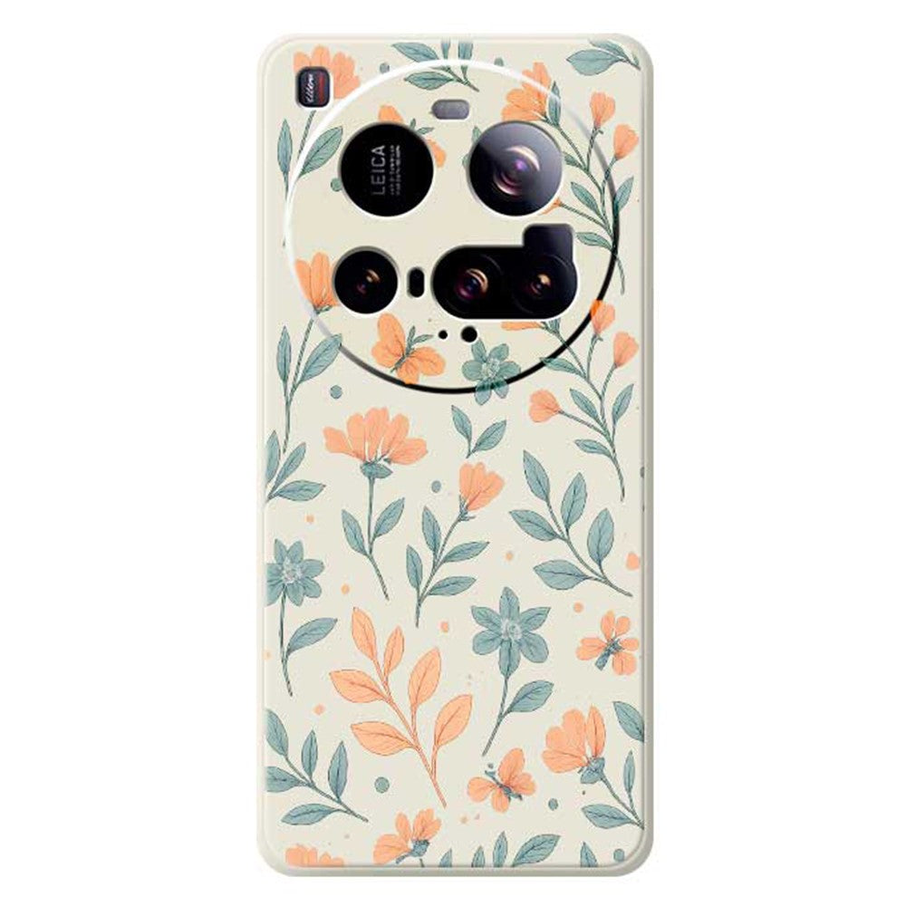 For Xiaomi 15 Ultra Case Yellow Flowers Pattern Printing Straight Edge TPU Phone Back Cover