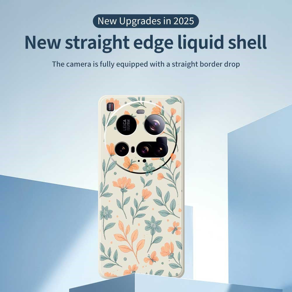 For Xiaomi 15 Ultra Case Yellow Flowers Pattern Printing Straight Edge TPU Phone Back Cover