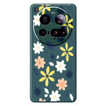 For Xiaomi 15 Ultra Case Colorful Floral Blue Leaves Pattern Printing Straight Edge TPU Phone Back Cover