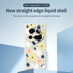 For Xiaomi 15 Ultra Case Colorful Floral Blue Leaves Pattern Printing Straight Edge TPU Phone Back Cover
