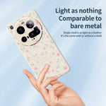 Xiaomi 15 Ultra-skal med litet blommönster och rak kant i TPU-fodral