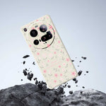Xiaomi 15 Ultra-skal med litet blommönster och rak kant i TPU-fodral