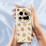 For Xiaomi 15 Ultra Case Leaves Pattern Printing Straight Edge TPU Phone Back Cover
