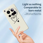 Xiaomi 15 Ultra-skal svart kärleksmönster tryck rak kant TPU mobilbaksida