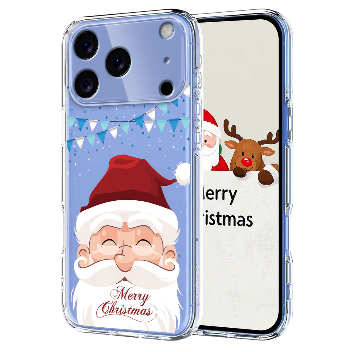 For iPhone 17 Pro Case Christmas Themed Pattern Printing TPU Phone Back Cover