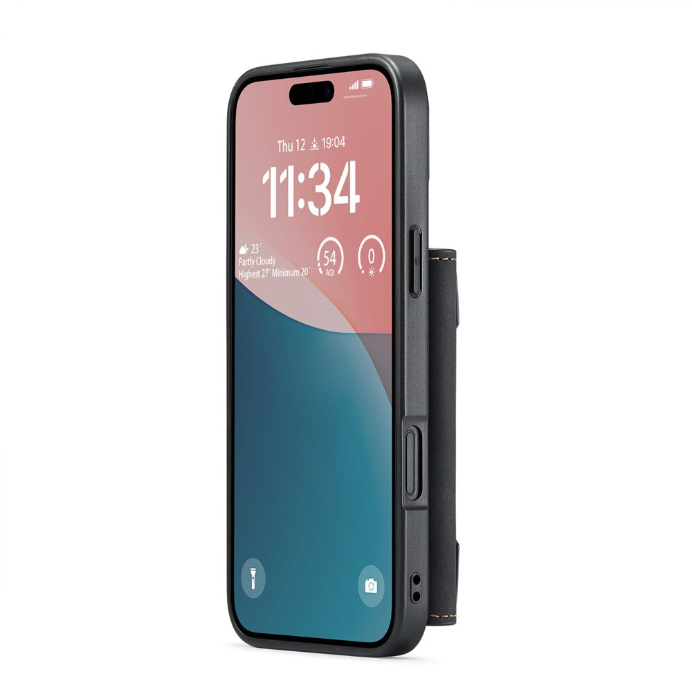 DG.MING M2-serien til iPhone 17 etui PU + PC + TPU telefoncover Aftagelig pung