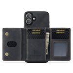 DG.MING M2-serien til iPhone 17 etui PU + PC + TPU telefoncover Aftagelig pung