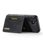 DG.MING M2-serien til iPhone 17 etui PU + PC + TPU telefoncover Aftagelig pung