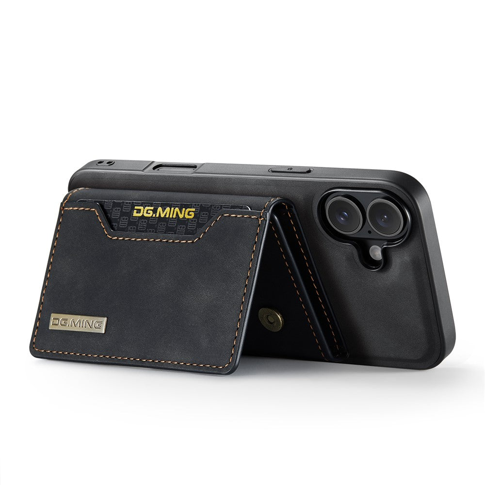 DG.MING M2-serien til iPhone 17 etui PU + PC + TPU telefoncover Aftagelig pung