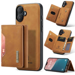 DG.MING M2-serien til iPhone 17 etui PU + PC + TPU telefoncover Aftagelig pung