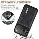 DG.MING M2 Series for iPhone 18 Pro / 17 Pro Case PU + PC + TPU Phone Cover Detachable Wallet