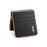 AZNS For Samsung Galaxy Z Flip7 5G Case Electroplating Crocodile Texture PU + PC Phone Cover