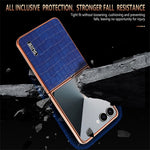 AZNS For Samsung Galaxy Z Flip7 5G Case Electroplating Crocodile Texture PU + PC Phone Cover