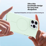 For iPhone 14 Pro Max Case Compatible with MagSafe Ice-Transparent Liquid Silicone + PC Phone Cover